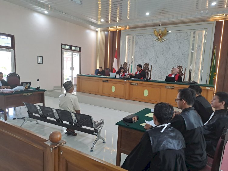 Sidang lanjutan pembunuhan di Jejawi yang digelar di PN Kayuagung. (hari wijaya/rmolsumsel.id)