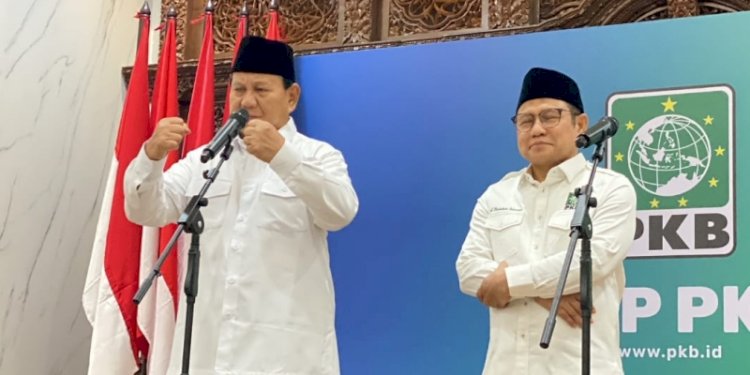 Presiden terpilih Prabowo Subianto bersama Ketua Umum PKB Muhaimin Iskandar/RMOL