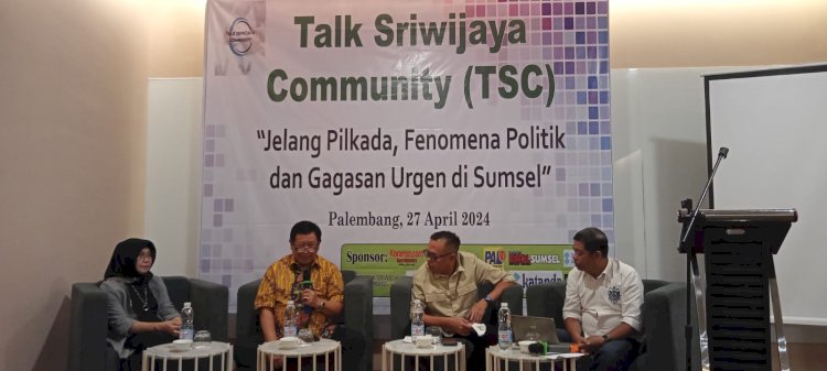 Mantan Kabareskrim Polri, Komjen Pol (Purn) Susno Duadji saat menjadi narasumber dalam diskusi yang digelar Talk Sriwijaya Community (TSC). (ist/rmolsumsel.id) 