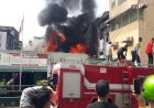 Kebakaran Gudang Toko Sepeda, Water Canon Polres Lubuklinggau Ikut Dikerahkan 