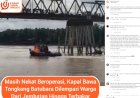Melintas di Sungai Batanghari, Tugboat Penarik Tongkang Batubara Dilempari Warga dengan Bom Molotov