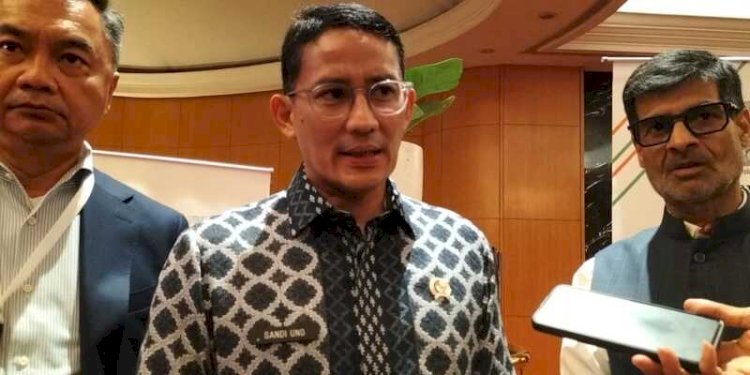 Menteri Pariwisata dan Ekonomi Kreatif (Menparekraf) Sandiaga Uno di acara Jakarta Future Forum di Hotel JW Marriott, Jakarta pada Kamis malam, 2 Mei 2024/RMOL