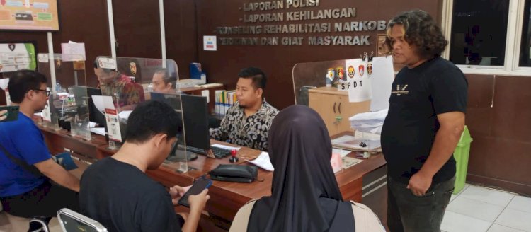 Korban melapor ke SPKT olresta Palembang/ist