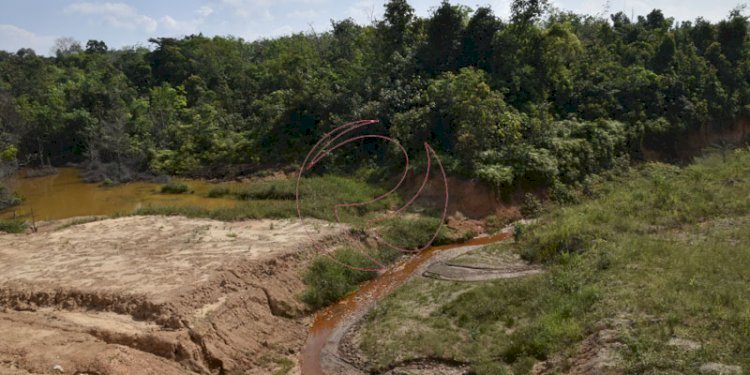 Jejak pencemaran lingkungan di Sungai Penimur/Foto:Dokumen RMOL