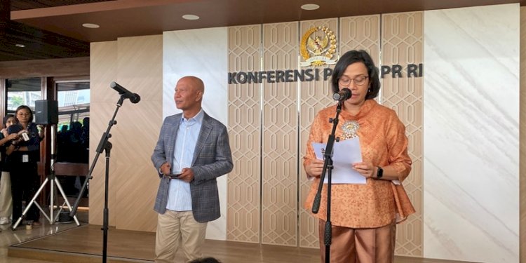 Menteri Keuangan Sri Mulyani dan Ketua Badan Anggaran DPR RI Said Abdullah di Gedung Nusantara II, Komplek Parlemen, Senayan, Senin (20/5)/RMOL
