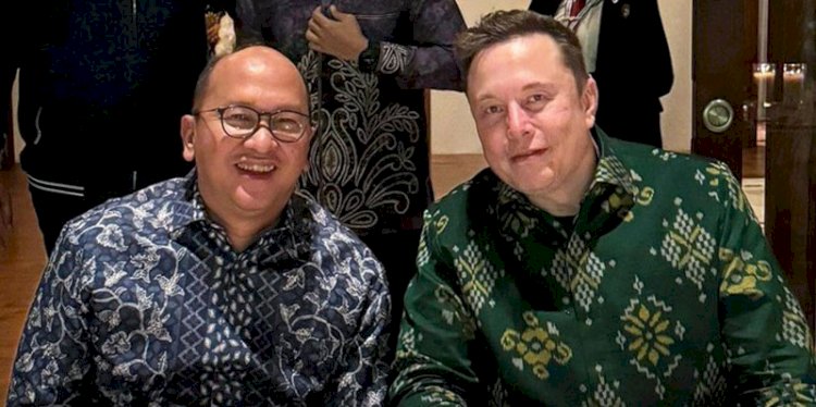 Rosan Roeslani saat ikut pertemuan Prabowo Subianto dan Elon Musk di Bali/Istimewa
