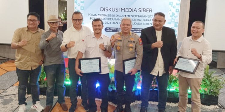 Pengurus PP JMSI berfoto usai diskusi di Hotel Ibis, Medan/RMOL