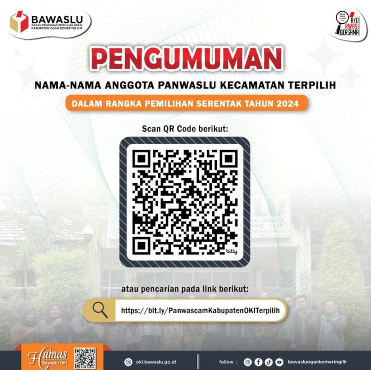 Nama anggota Panwaslu Kecamatan di OKI yang Lolos Seleksi. (Handout)
