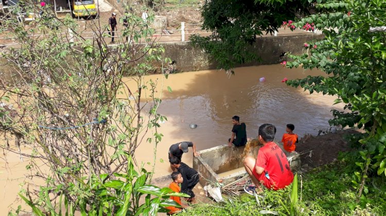 Lokasi seorang bocah berumur 4 tahun hanyut terseret banjir bandang di Lubuklinggau, saat sedang mencari ikan. (Ansyori Malik/RMOLSumsel.id)