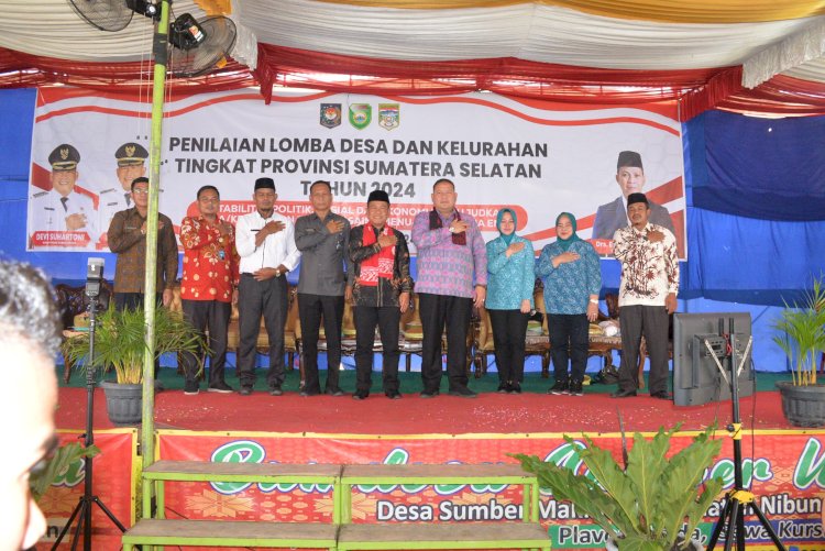 Penilaian lomba desa dan kelurahan tingkat Provinsi Sumsel/Foto: Alam