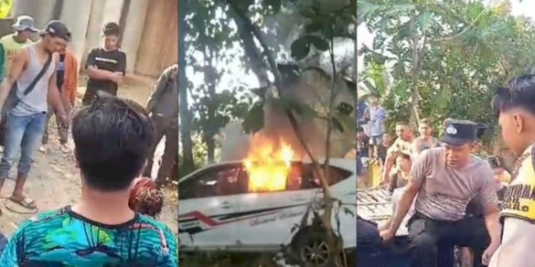 Kolase empat maling mobil di di Desa Sumbersoko, Kecamatan Sukolilo, Kabupaten Pati, nyaris tewas dihajar massa/Ist