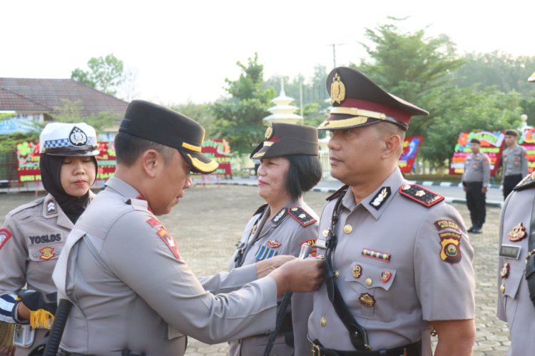 Proses serah terima jabatan yang dilakukan Kapolres PALI, AKBP Khairu Nasrudin. (ist/rmolsumsel.id) 