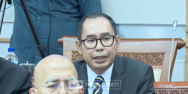 Direktur Perlindungan Warga Negara Indonesia Kementerian Luar Negeri Judha Nugraha di Gedung Nusantara II, Komplek Parlemen, Senayan, Senin (10/6)/Rep
