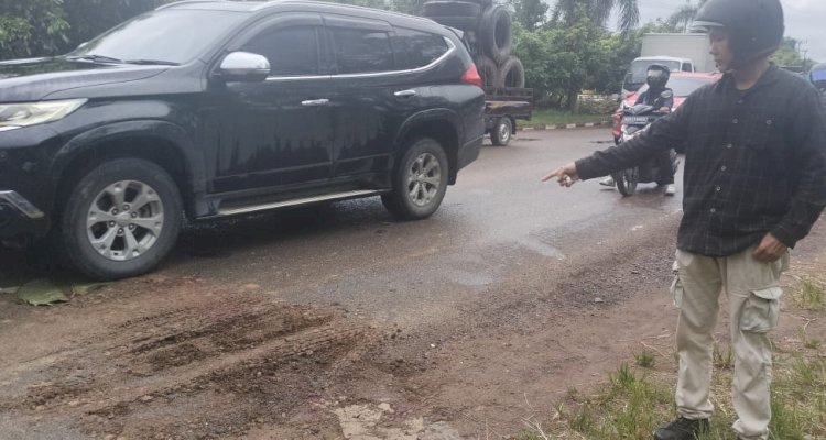 Lokasi kecelakaan maut yang menewaskan gadis muda di Jalan Noerdin Panji/ist