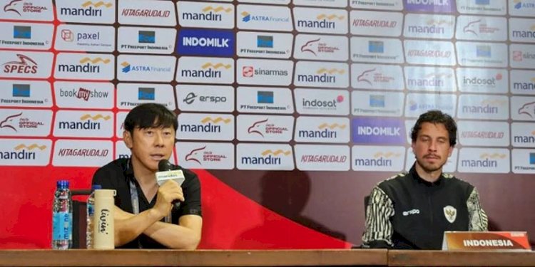 Pelatih Timnas Indonesia, Shin Tae-yong, akan mengevaluasi lini depan yang kurang tajam saat menghadapi Filipina/Net