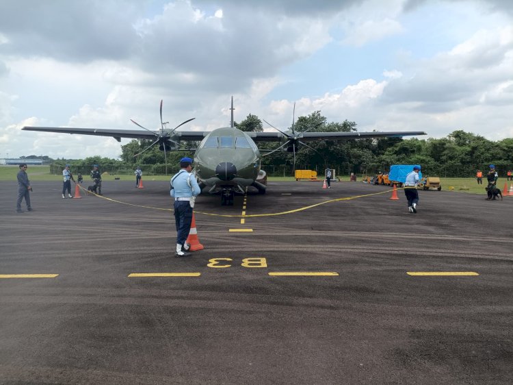Pesawat TNI AU di Lanud SMH Palembang. (ist/rmolsumsel.id)