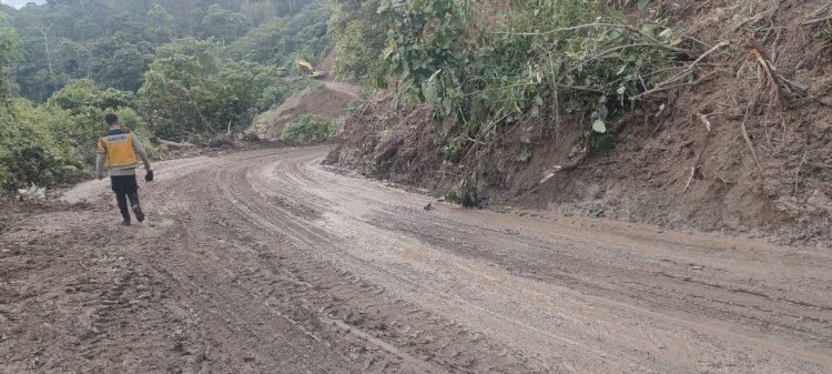 Jalan poros Tebing Tinggi-Pendopo/Foto:Salim
