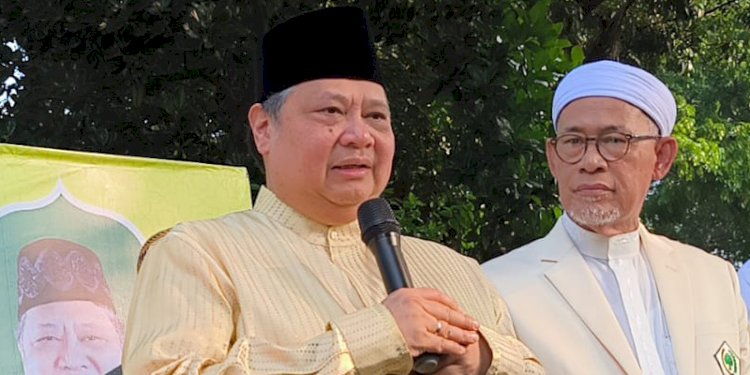 Ketua Umum Partai Golkar, Airlangga Hartarto, usai salat Iduladha/RMOL