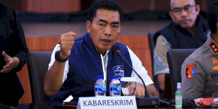 Kepala Badan Reserse Kriminal (Kabareskrim) Polri Komjen Wahyu Widada dalam konferensi pers di Mabes Polri, Jakarta Selatan Jumat (21/6)./Ist