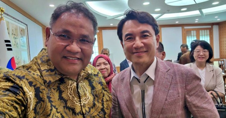 Teguh Santosa bersama Gubernur Provinsi Gangwon, Korea Selatan, Kim Jin-tae, di Chuncheon, Senin (24/6)/RMOL