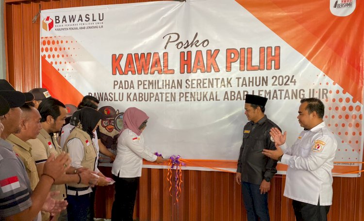 Bawaslu Kabupaten Penukal Abab Lematang Ilir (PALI) melalukan launching posko kawal hak pilih/Foto: Eko Jurianto