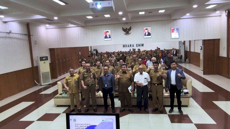 Sosilisasi BPJS Ketenagakerjaan Kabupaten Muara Enim. (Handout)