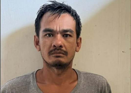 Tersangka Albar ditangkap tim Satres Narkoba Polres Musi Rawas. (Dokumentasi Polisi)