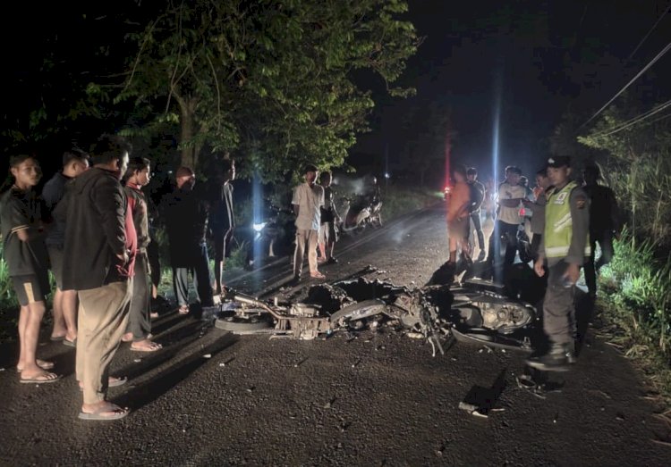 Lokasi kecelakaan yang menewaskan pengendara/Foto: Polres Musim Rawas