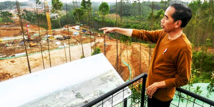 Presiden Joko Widodo di lokasi IKN/Net