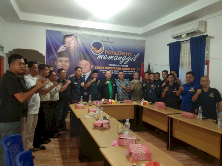 Konsolidasi pengurus partai Nasdem Muratara. (alam/rmolsumsel.id) 
