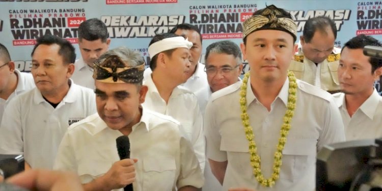 Sekretaris Jenderal Partai Gerindra Ahmad Muzani bersama Ridwan Dhani Wirianata/Ist
