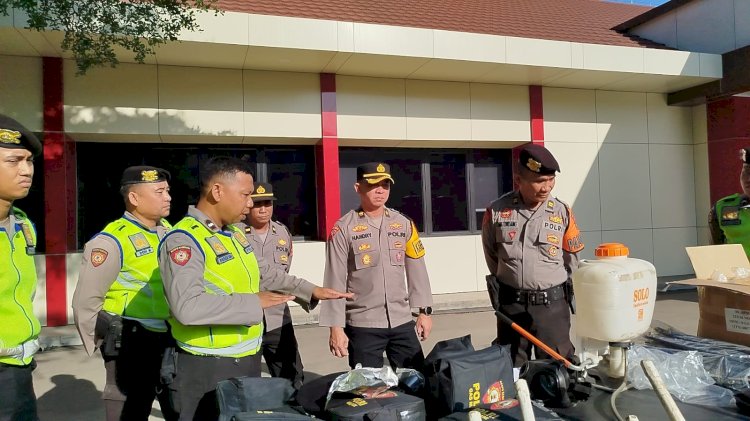 Polres Muara Enim Gelar Pelatihan dan Pengenalan Peralatan Karhutlah untuk Personil Bhabinkamtibmas (dok. Humas Polres Muara Enim)