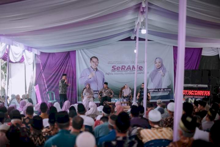 Bakal Calon Wali Kota dan Wakil Wali Kota Pagar Alam, Ludi Oliansyah/Bertha Edhar saat mengadakan tatap muka dengan pendukung dan simpatisannya. (ist/rmolsumsel.id) 