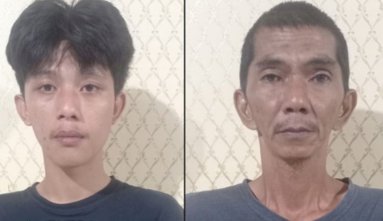 Kedua tersangka diamankan di Polsek Lubuklinggau Timur.(Dokumentasi Polres Lubuklinggau)