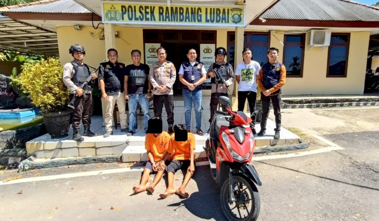 Pelaku sindikat curanmor dibekuk Team Elang Polsek Rambang Lubai/ist