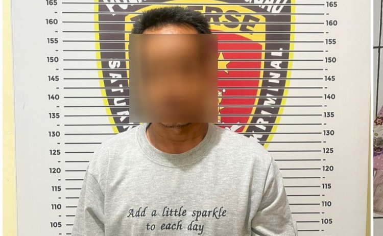 Tersangka cabul ditangkap dan diamankan.(Dokumentasi Polres Lubuklinggau)