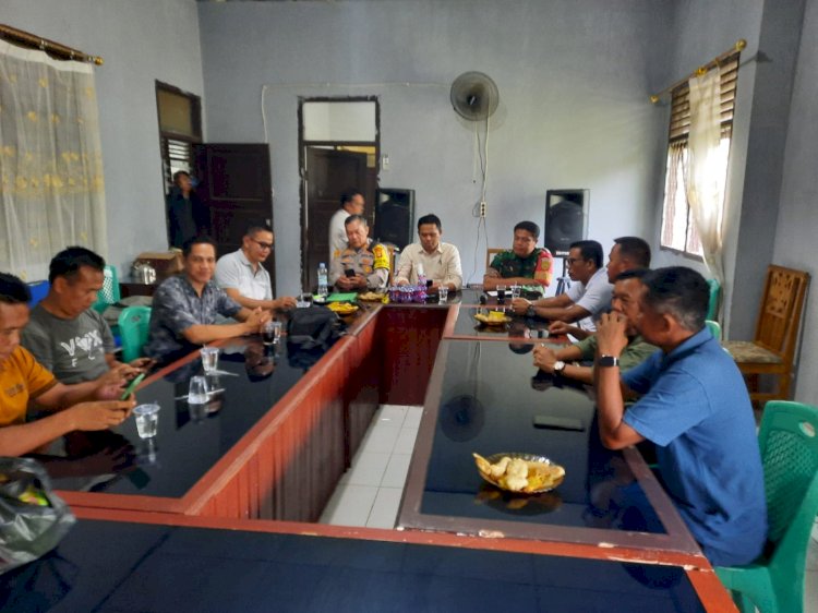 Pemerintah Kecamatan Selangit menggelat rapat koordinasi.(Dokumentasi Polres Musi Rawas)
