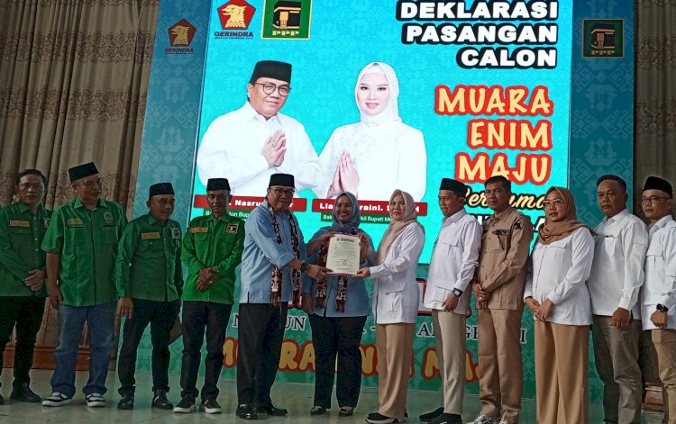 Partai Gerindra dan PPP pastikan dukungan dan rekomendasi untuk H Nasrun Umar dan Lia Anggraini/Foto:Noviansyah