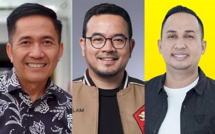 (kiri ke kanan)  Ratu Dewa, Prima Salam, Muhammad Hidayat. (kolase/rmolsumsel.id) 