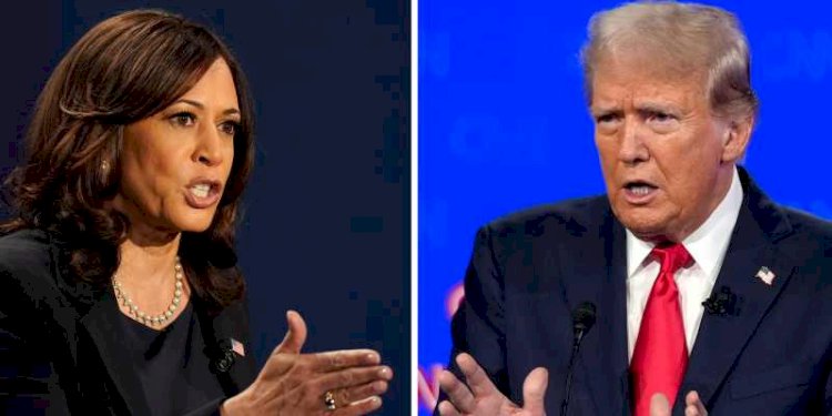 Kamala Harris dan Donald Trump/NPR