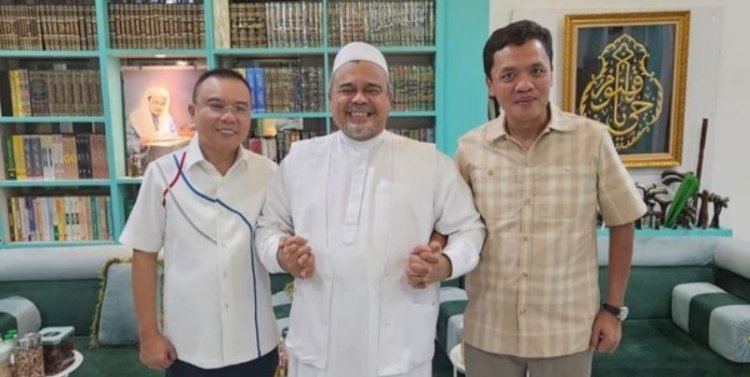 Pertemuan Ketua Harian DPP Partai Gerindra, Sufmi Dasco Ahmad dan Wakil Ketua Umum (Waketum) Gerindra Habiburokhman dengan penceramah Habib Rizieq Shihab (HRS)/Ist