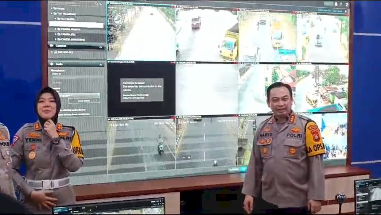 Satlantas Polrestabes Palembang mulai melakukan uji coba ruangan Command Center /Foto: Denny Pratama