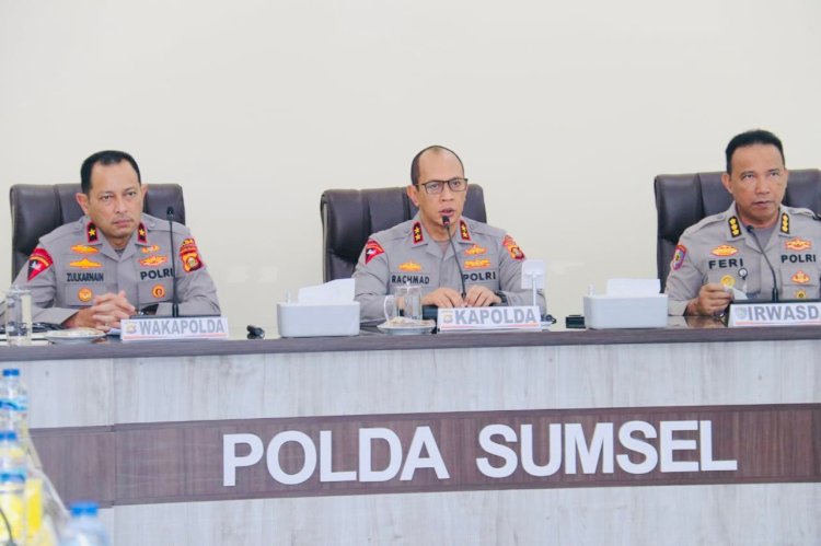Kapolda Sumatera Selatan, Irjen Pol. A Rachmad Wibowo, memimpin rapat final persiapan pengamanan untuk Kongres Pergerakan Mahasiswa Islam Indonesia/ist
