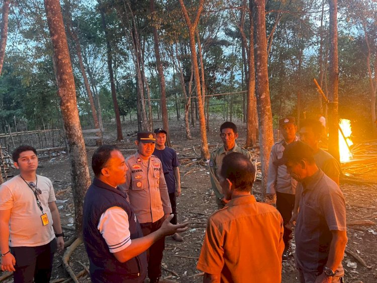 Polres Muara Enim bersama instansi terkait Lakukan Penindakan Perjudian Sabung Ayam di Desa Bedegung/Handout
