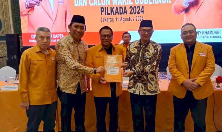 Hanura resmi memberikan dukungannya di ajang Pilgub Sumsel 2024 ke pasangan Heri Amalindo-Popo Ali (HAPAL)/handout