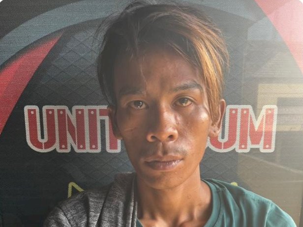 Pelaku Gren ditangkap dan diamankan di Polres Lubuklinggau.(Dokumentasi Polres Lubuklinggau)