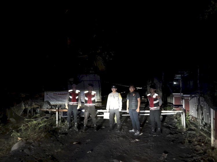 Tim satgas ilegal mining melaksanakan patroli rutin untuk memastikan tambang ilegal di Muara Enim tetap tertutup (dokumentasi Polres Muara Enim)