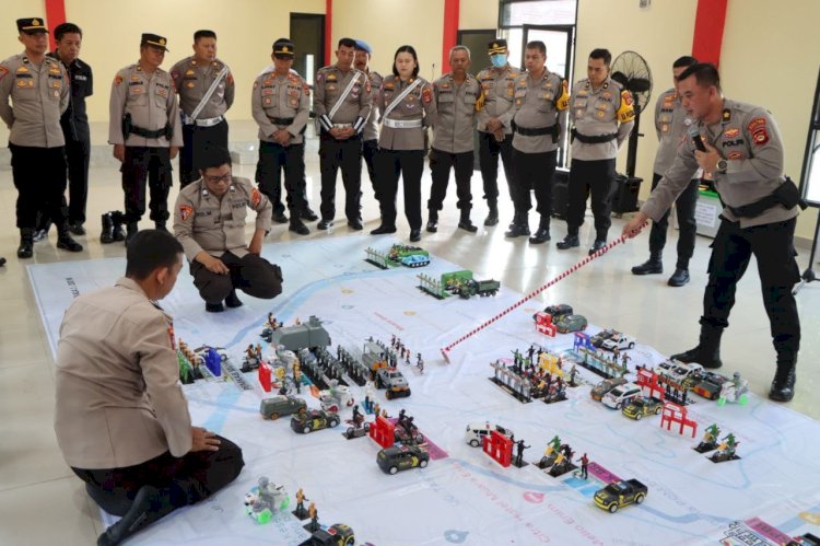 Polres Muara Enim Gelar Tactical Floor Game untuk Persiapan Pemilukada 2024 (dok. Polres Muara Enim).