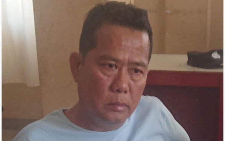 Mantan Kades di Kabupaten Muratara ditangkap lantaran melakukan pengancaman. (Dokumentasi Polisi)
