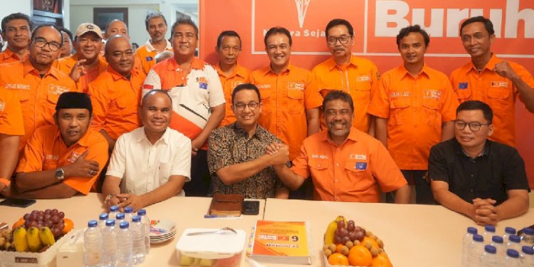Anies Baswedan sambangi Partai Buruh. (Handout)